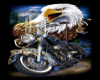 EAGLE WITH MOTORCYCLE