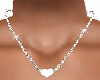 Silver Necklace w heart