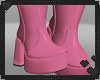 Pink Latex Boots