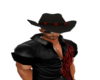 blk and red cowboy hat