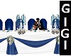 Wedding head table blue