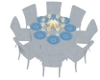 Blue Crystal Table Set
