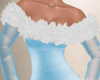 Ice Blue Fur Mini Dress