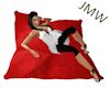 JMW~Relaxing Pillow Red