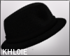 K black Fedora hat