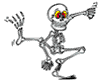 bouncy dancing skeleton