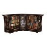 brown book shelf