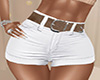 White shorts brown belt