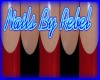 Black&RedTips Nails