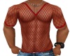 red fishnet top