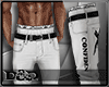 D- X White Pants