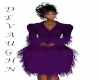 Fur Trim Suit Purple