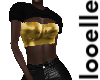 Black and Gold Crop