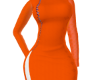 Orange Zipper Dress