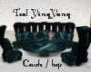 Teal YingYang Couch Set