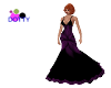 Black and purple gown