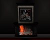 Vampire art fireplace