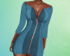 Blue Striped Knit Dress