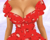 * RED FLORAL DRESS