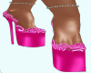 pink lacy shoes