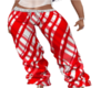 Red plaid sweatpants