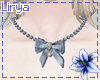 Blue Casual Bow Necklace