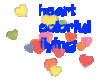 colorful heart flying