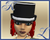 Blk&Slv TopHat w/RedHair
