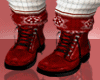 梅 xmas red boots F
