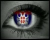 Serbian Eyes w/ Flag