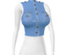 Ivy Leather Vest Blue|S