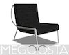 Blk Silver Accent Chair