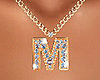 M Letter Gold Necklace