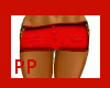 Red PVC Shorts
