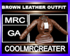 BROWN LEATHER OUTFIT
