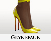 Loub yellow nylon heels