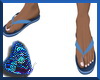 Blue Flip Flops (M)