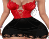 DRESS - RED/BLACK SEXY