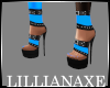 [la] Sheer blue heels
