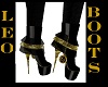 LEO BLACK AND GOLD BOOTS