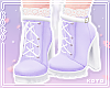 琴. Lace boots lilac