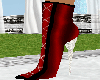 red tie boots