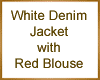 White Denim n Red Top