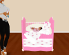 pink baby bed