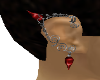 (V) Red earcuff