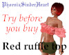 Red ruffle top