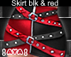 ! AYA ! Skirt blk & red