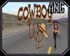 [ang]Western Sign Cowboy