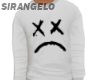 White Sad Face Sweater