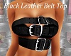 Black Leather Belt Top